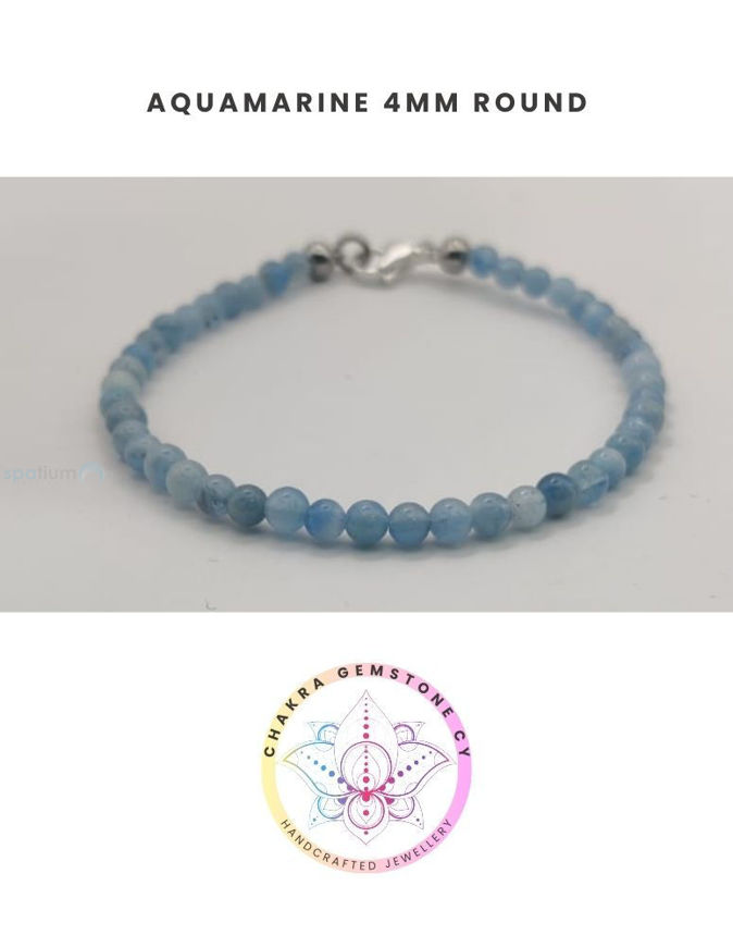 Picture of Aquamarine Energy Bracelet - STONE OF COURAGE. 16CM