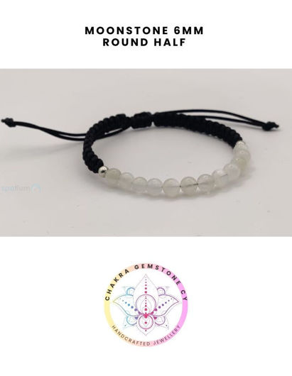 Picture of Moonstone Energy Bracelet- STONE OF INTUITION. 16-22CM Half Bracelet