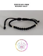 Picture of Obsidian Energy Bracelet - STONE OF STRENGTH. 16- 00CM Half Bracelet