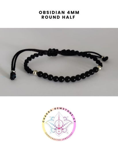 Picture of Obsidian Energy Bracelet - STONE OF STRENGTH. 16- 00CM Half Bracelet