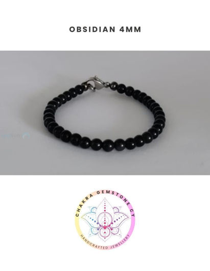 Picture of Obsidian Energy Bracelet - STONE OF STRENGTH. 16CM
