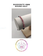 Picture of Pink Rhodonite Energy Bracelet - STONE OF COMPASSION. 16-22CM Half Bracelet