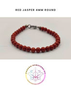 Εικόνα της Red Jasper Energy Bracelet- STONE OF EMPOWERMENT & STABILITY. 16CM
