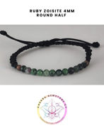 Picture of Ruby Zoisite Energy Bracelet. Passion & Positivity.  16-22CM HALF BRACELET