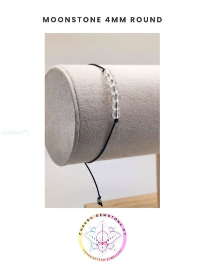 Εικόνα της Moonstone Energy Bracelet- STONE OF INTUITION. 16-22CM MINIf Bracelet