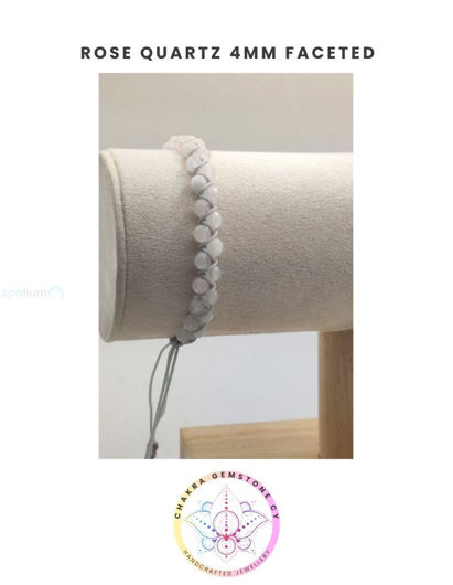 Εικόνα της Rose Quartz Energy Bracelet- STONE OF LOVE. 16-22CM ADJUSTABLE Double Bracelet