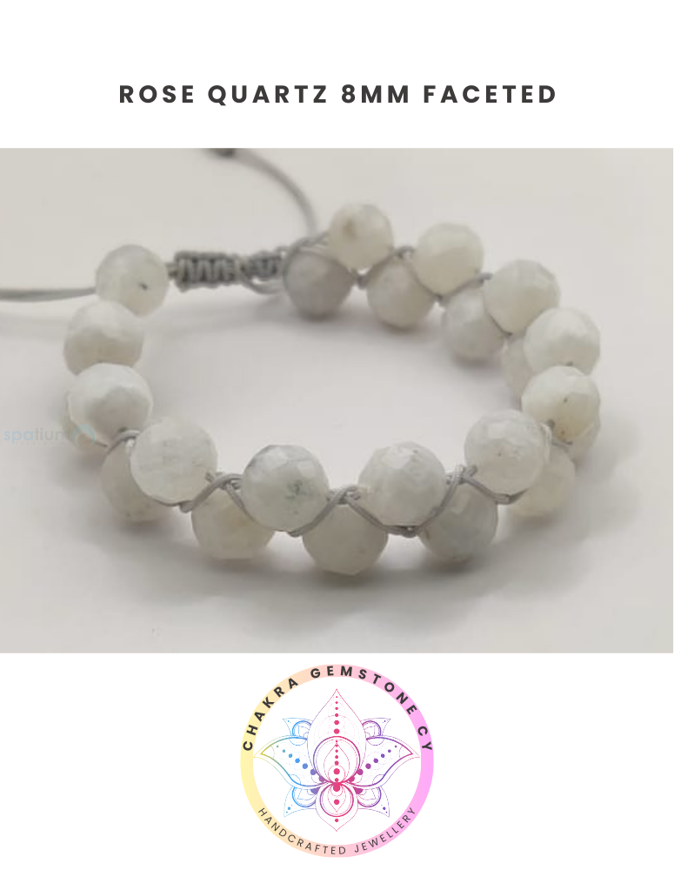 Picture of Rose Quartz Energy Bracelet- STONE OF LOVE. 16-00CM ADJUSTABLE DOUBLE STRAND