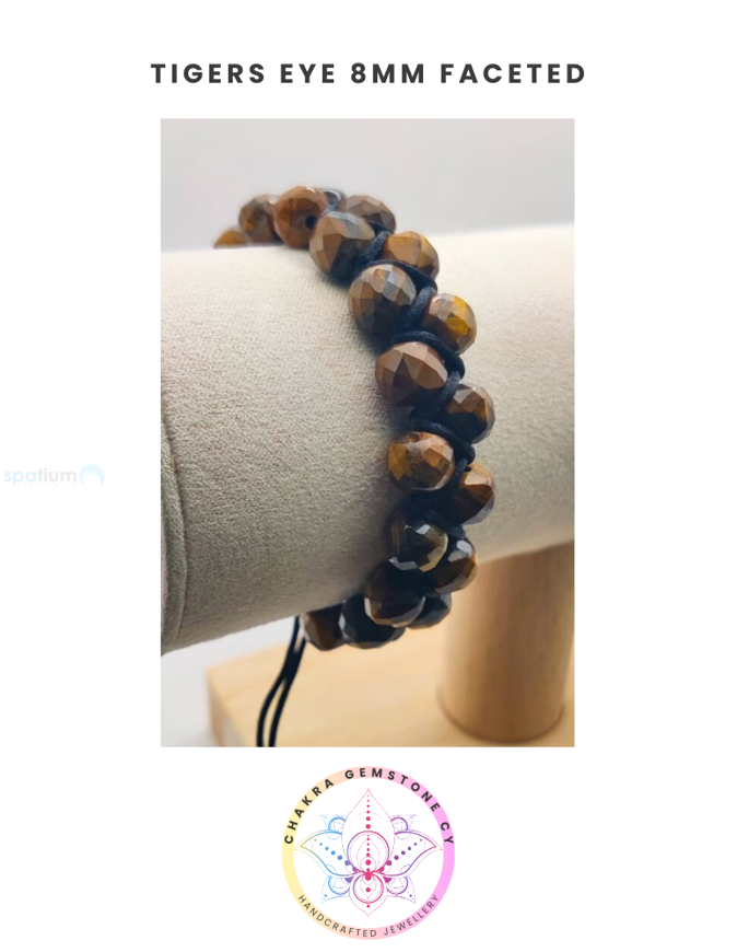 Picture of Tigers eye Energy Bracelet - POWER STONE. 16-23CM 8MM ADJUSTABLE DOUBLE STRAND