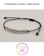 Picture of Strawberry Quartz Energy Bracelet - STONE OF MENTAL WELLBEING. 16-22CM Mini Bracelet