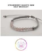 Picture of Strawberry Quartz Energy Bracelet - STONE OF MENTAL WELLBEING. 16-22CM Half Bracelet
